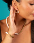 Perla di Cuore Hoop Earrings