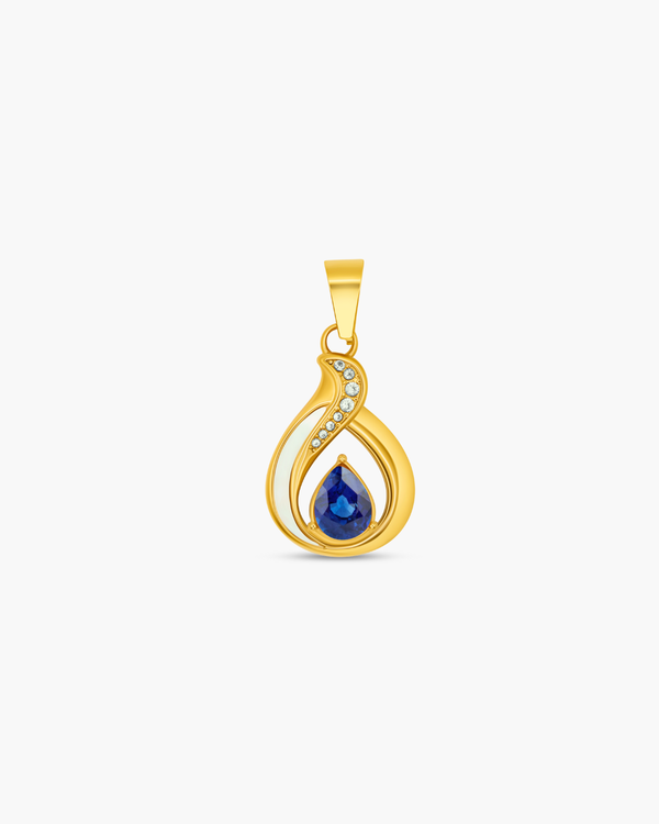 Pearled Embrace Pendant (Sapphire)