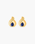 Pearled Embrace Stud Earrings (Sapphire)