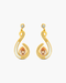 Pearled Embrace Statement Earrings (Champagne)