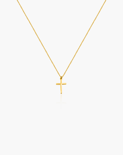 Golden Cross Petite Necklace
