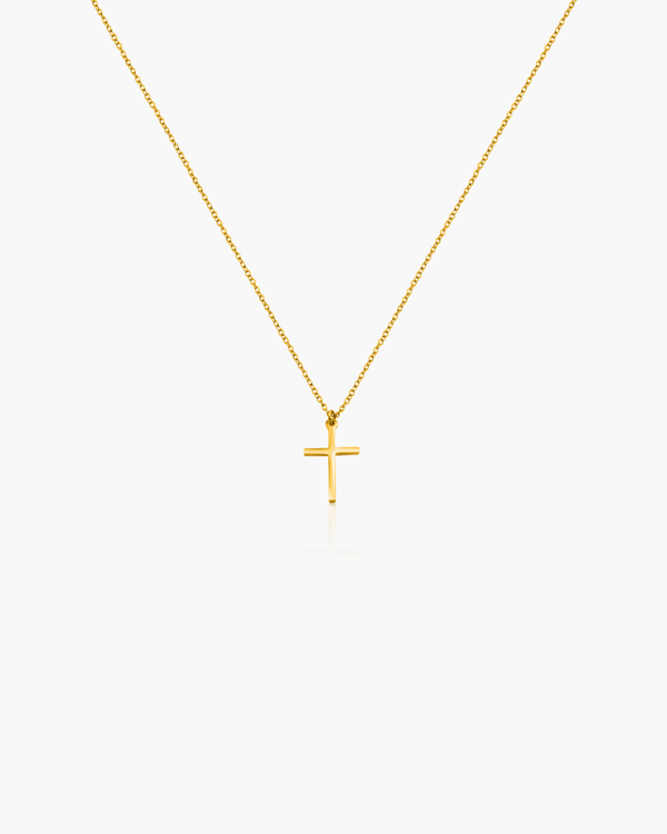 Golden Cross Petite Necklace
