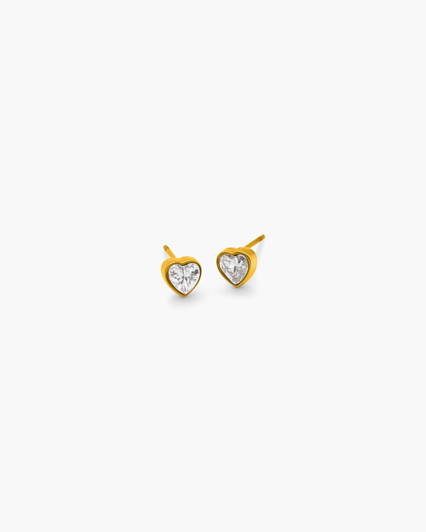 Meera Heart Stud Earrings