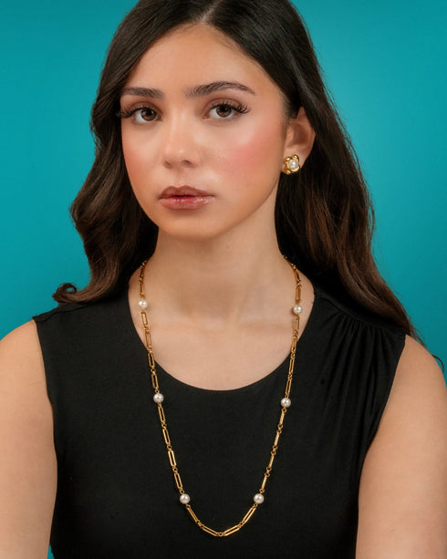 Avira Pearl Chain Necklace