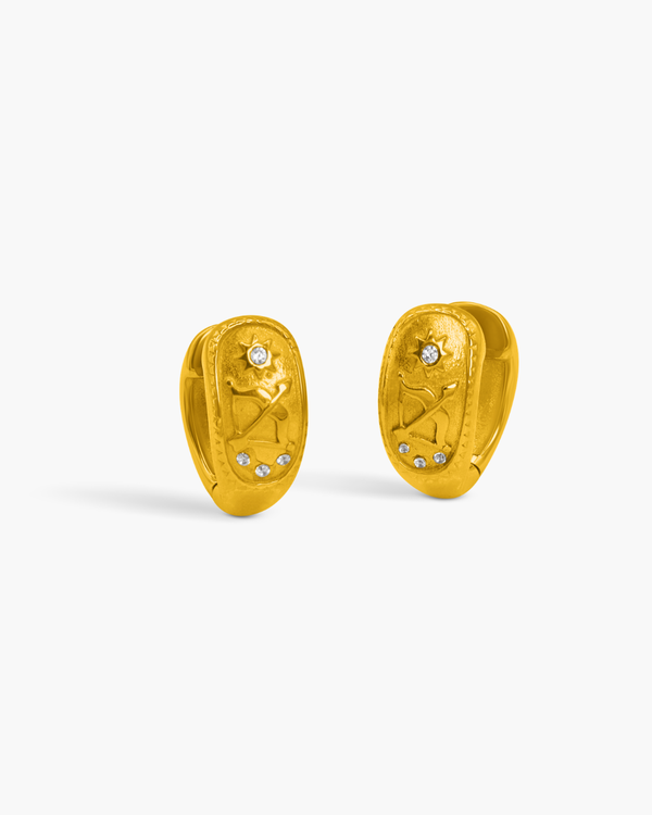 Sagittarius Huggie Earrings