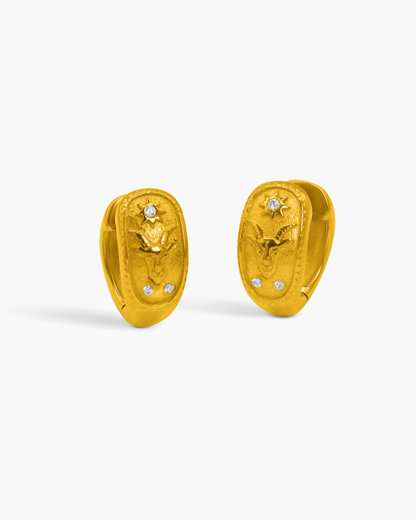 Capricorn Huggie Earrings