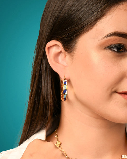 Mosaic Romantique Hoop Earrings