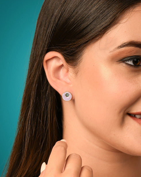 Viola Blu Stud Earrings