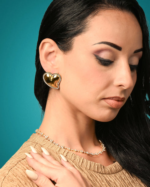 Allure of Hearts Stud Earrings