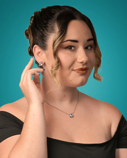 Goccia Brillante Necklace Silver