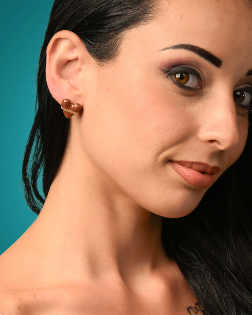 Candychain Heart Stud Earrings