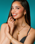 Pearled Embrace Bangle (Champagne)