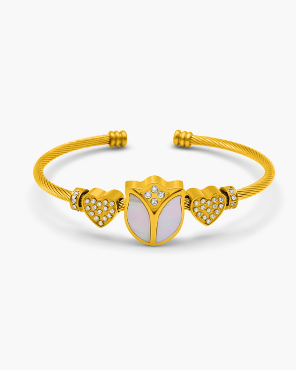 Tulipan Charm Bangle