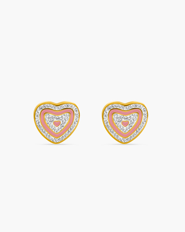 Qalb Brillanti Stud Earrings