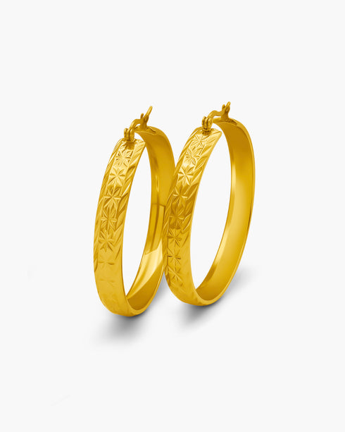 Maltese Traditional Fili Hoop Earrings