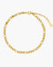 Gold chain anklet on a white background