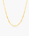 Gold chain necklace on a white background
