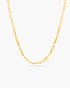 Gold chain necklace on a white background