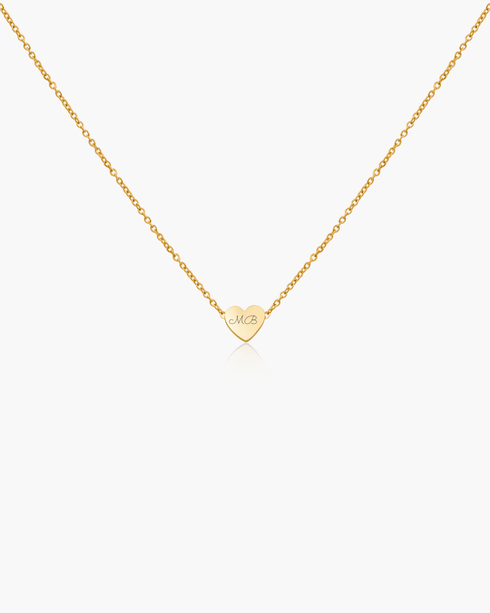 Dainty Heart Engravable Necklace