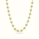 Blue Daisy Necklace
