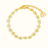 Blue Daisy Bracelet