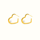 Perla di Cuore Hoop Earrings