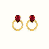 Halo Drop Stud Earrings