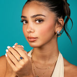 Halo Drop Stud Earrings