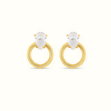 Halo Drop Stud Earrings