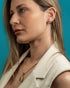 Golden Carnation Pavé Stud Earrings