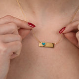 Blue Promises Engravable Necklace