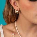 Eclipse Two Tone Hoop Earrings