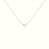 Dainty Heart Engravable Necklace Silver