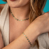 Blue Daisy Necklace
