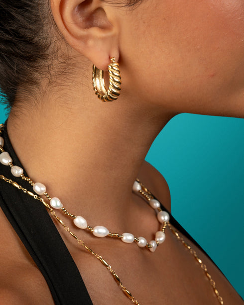 Golden Promises Hoop Earrings