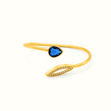 Pearled Embrace Bangle (Sapphire)