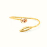 Pearled Embrace Bangle (Champagne)