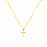 Golden Cross Petite Necklace