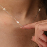 Elara Freshwater Pearl Necklace Silver