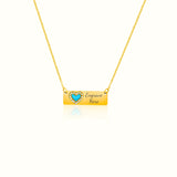 Blue Promises Engravable Necklace