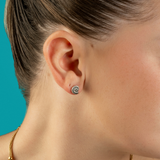 Amara Shell Stud Earrings Silver