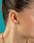 Amara Shell Stud Earrings Silver