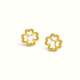 Madreperla Clover Stud Earrings