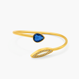 Pearled Embrace Bangle (Sapphire)
