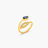 Pearled Embrace Ring (Sapphire)