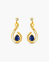 Pearled Embrace Statement Earrings (Sapphire)