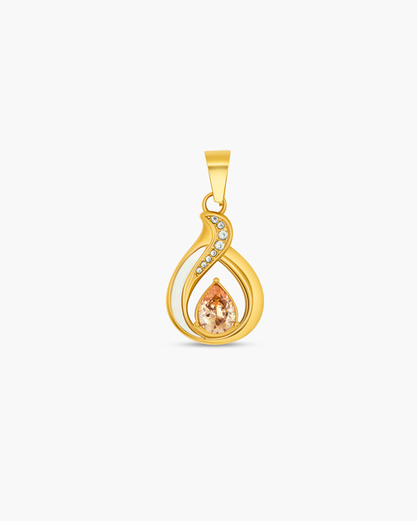 Pearled Embrace Pendant (Champagne)