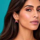 Stronger in Pink Stud Earrings