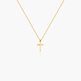 Golden Cross Petite Necklace