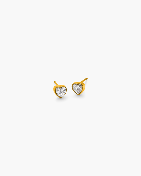 Meera Heart Stud Earrings